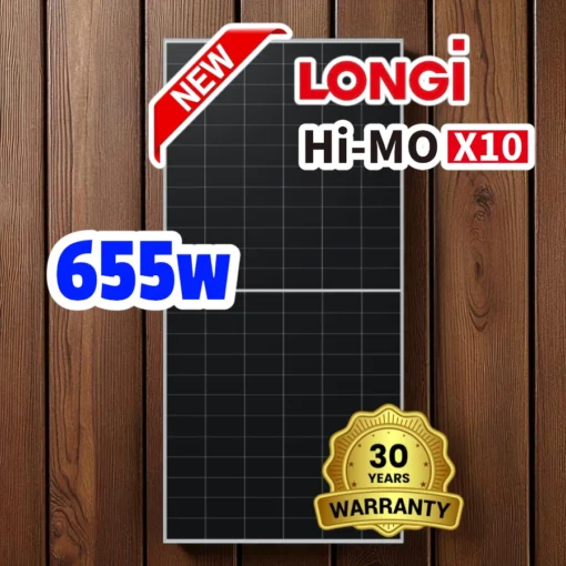 Pin LONGi 655W Tràn Viền LR7 -72HVHF HIMO X10 Cao Cấp