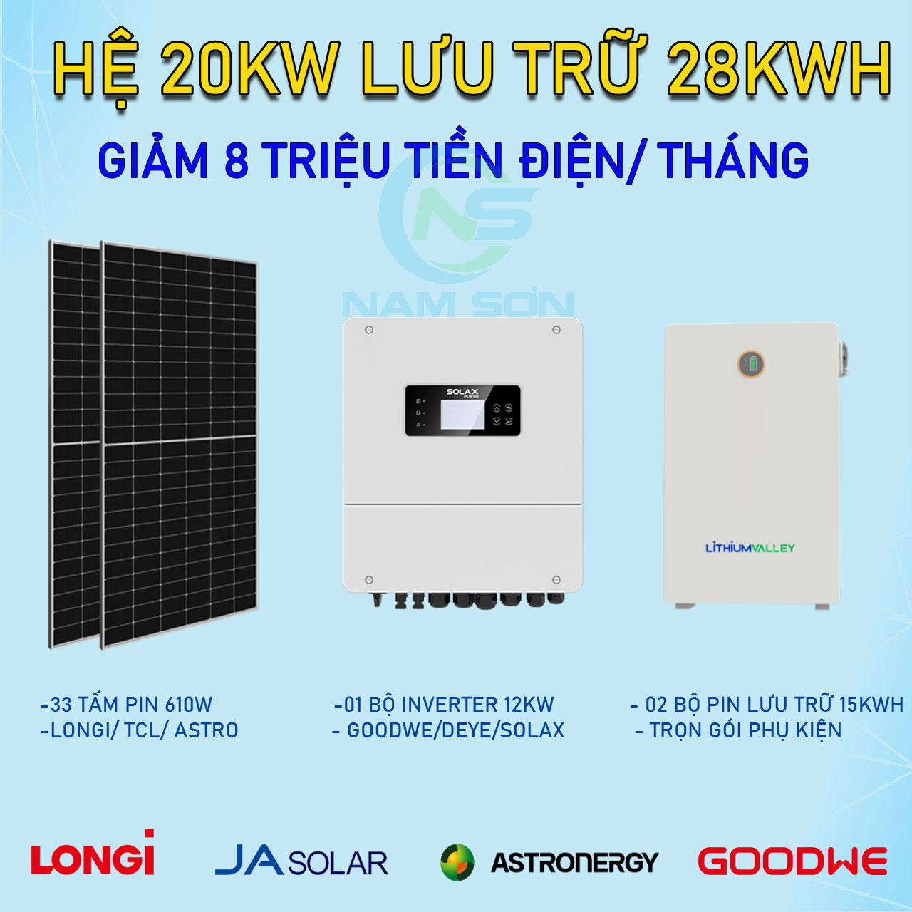 Đặt ngay hệ thống Hybrid 20.2kWp - 
